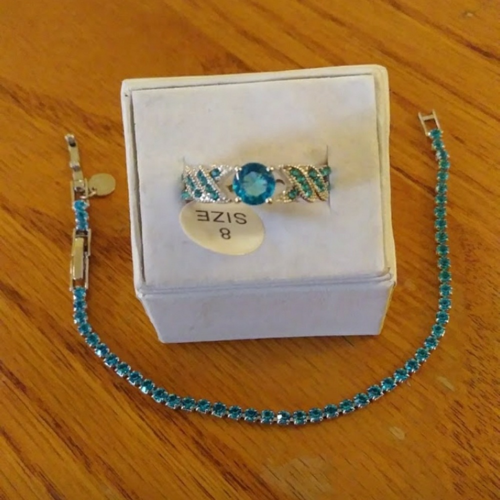New blue topaz set